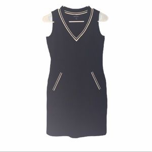 Lands’ End Black Sheath Dress Casual Preppy 2P